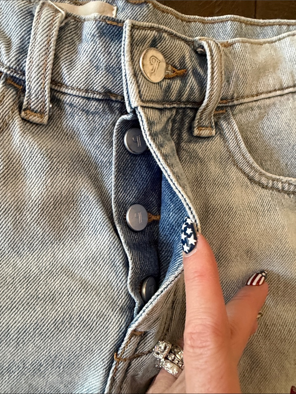 Anthropologie Pilcro Light Blue Frayed Hem Denim Shorts - Picture 3 of 11